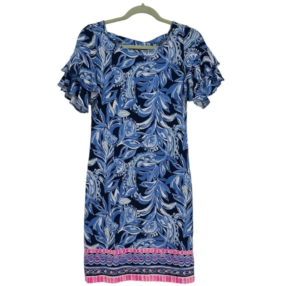 Lilly Pulitzer Dianne High Tide Navy Shirt Dress Size‎ XS RSRP $178